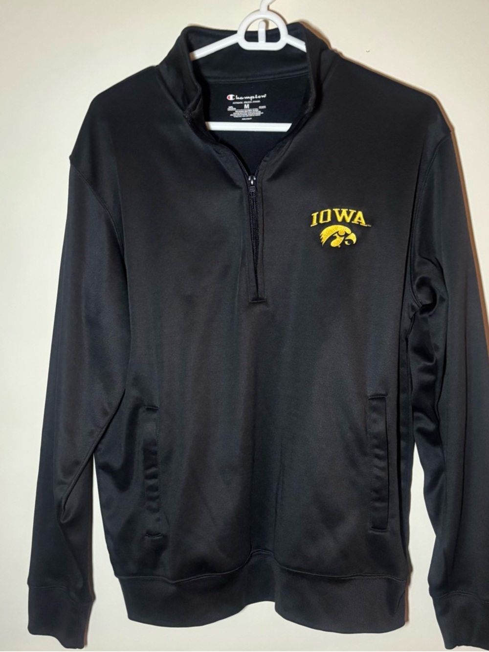Champion Iowa Hawkeyes Black Zip-Up Pullover